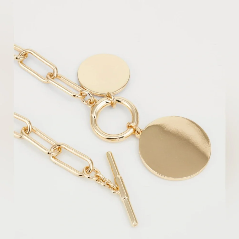 Ralph Lauren Nautical Logo Charm Pendant Link Toggle Necklace - Picture 3 of 11